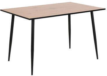 Leen Bakker Eetkamertafel Viksmom bruin zwart 75x120x80 cm
