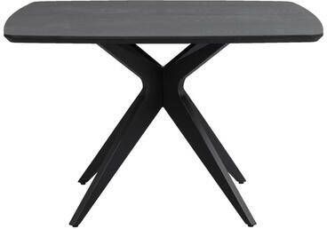 Leen Bakker Eettafel Suzanne vierkant zwart 120x120 cm