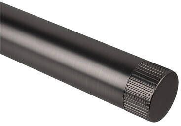 Leen Bakker Eindknop gordijnroede Gun Metal ribbel Ø28mm S 2 (2016385)