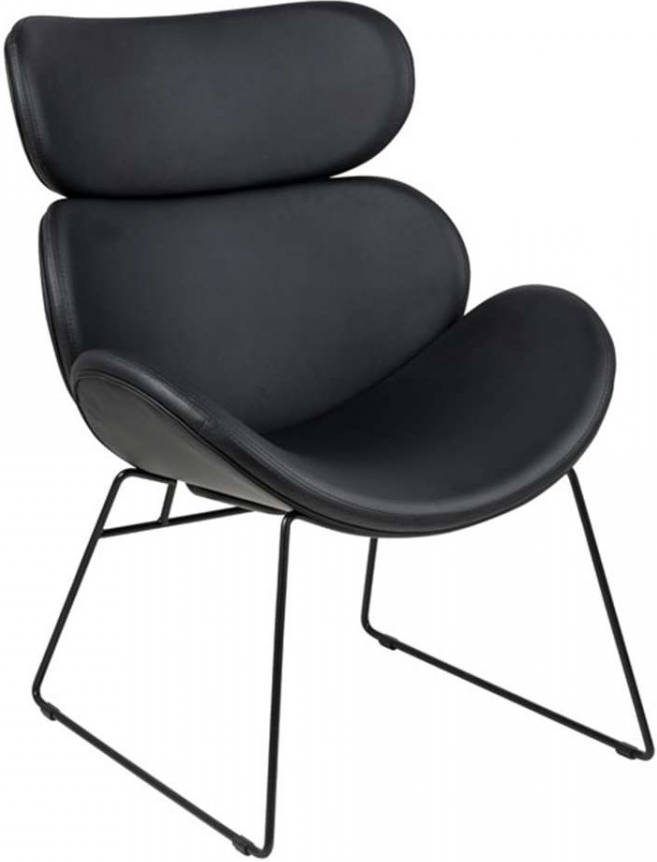 Bendt Fauteuil Ida zwart onderstel PU zwart PU