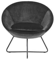 Leen Bakker Fauteuil Forli fluweel donkergrijs