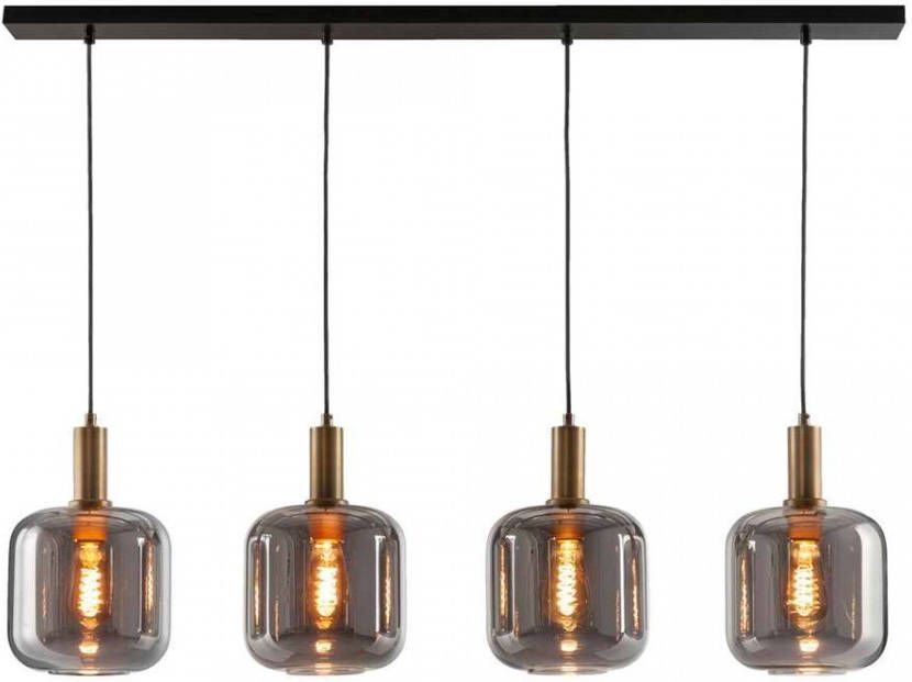 Leen Bakker Hanglamp Toulouse 4-lichts zwart 150x120x10 cm