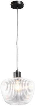 Leen Bakker Hanglamp Yosemite helder mat zwart Ø25x120 cm