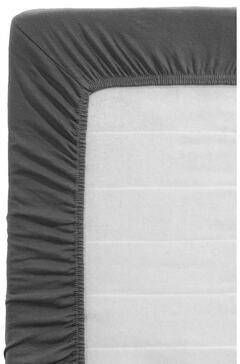 Leen Bakker Hoeslaken Jersey antraciet 90x200 cm