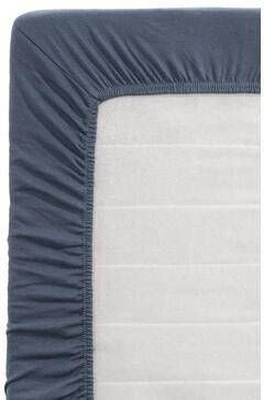 Leen Bakker Hoeslaken Jersey donker blauw 180x200 220 cm