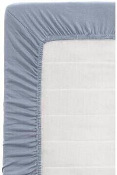Leen Bakker Hoeslaken Jersey licht blauw 90x200 cm