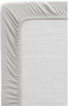 Leen Bakker Hoeslaken Jersey lichtgrijs 160x200 cm