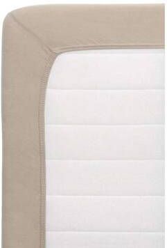 Leen Bakker Hoeslaken jersey taupe 80x200 cm