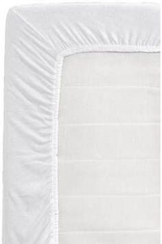 Leen Bakker Hoeslaken Jersey wit 90x200 cm