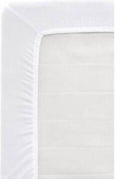 Leen Bakker Hoeslaken Jersey wit 90x200cm