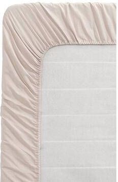 Leen Bakker Hoeslaken Katoen taupe 90x200 cm