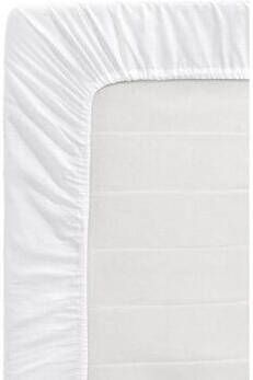 Leen Bakker Hoeslaken Katoen wit 90x200x22 cm