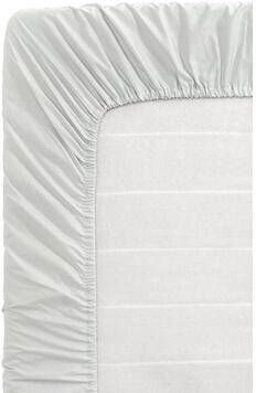 Leen Bakker Hoeslaken Percale katoen lichtgrijs 180x220 cm