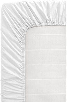 Leen Bakker Hoeslaken Percale katoen wit 180x220 cm
