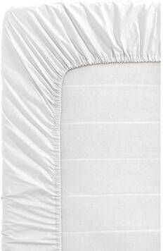 Leen Bakker Hoeslaken Percale katoen wit 90x200 cm