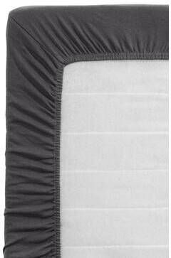 Leen Bakker Hoeslaken Recycled polyester antraciet 160x200 cm