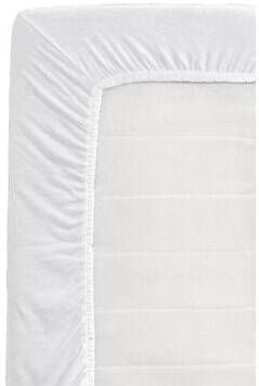 Leen Bakker Hoeslaken Recycled polyester wit 90x200 cm