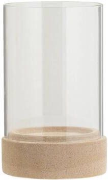 Leen Bakker Kandelaar Nora beige keramiek 25 5x16 cm