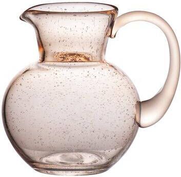 Leen Bakker Karaf Linsey Oranje Glas 18x cmØ17 cm