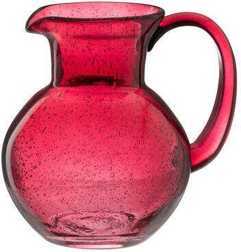 Leen Bakker Karaf Linsey Roze Glas 18x cmØ17 cm