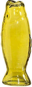 Leen Bakker Vaas Vis Groen Glas 27x7x11 cm