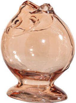 Leen Bakker Vaas Vis Oranje Glas 17x10 5x15 cm