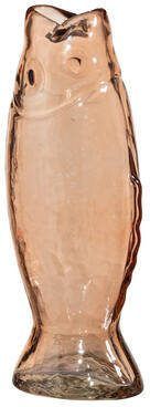 Leen Bakker Vaas Vis Oranje Glas 27x7x11 cm