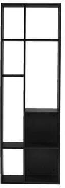 Leen Bakker Kast Kenzi zwart 177x59x38 cm