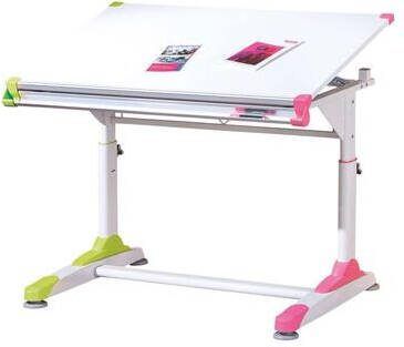 Leen Bakker Kinderbureau Tumba wit 69-84x100x66 cm