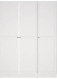 Leen Bakker Kledingkast Lynn 3-deurs wit 200x147x62 cm