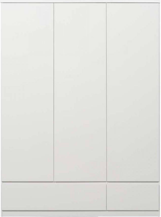 Leen Kledingkast Naia 3 deurs hoogglans wit 200, 4x50 cm -
