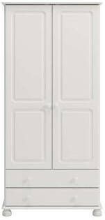 Leen Bakker Kledingkast Richmond 2 deuren 2 lades wit 185 1x88 2x57 cm
