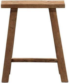 Leen Bakker Kruk Jarmo recycled hout 42x39x24 cm