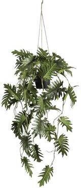 Leen Bakker Kunsthangplant Philodendron in pot groen 80 cm
