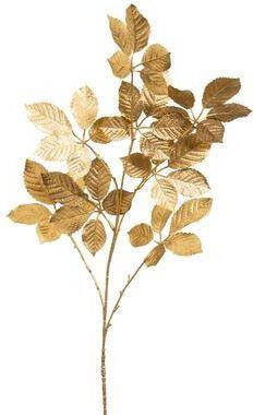 Leen Bakker Kunsttak Fagus spray goud 90 cm