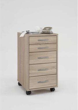 Leen Bakker Ladeblok Freddy 5 lades eikenkleur 63 5x33x38 cm