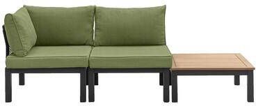 Leen Bakker Le Sud modulaire loungeset Ardeche donkergroen Incl. kussens 3-delig