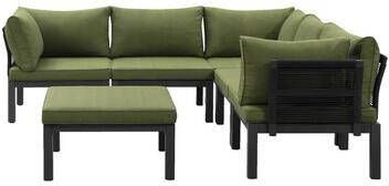 Leen Bakker Le Sud modulaire loungeset Ardeche V2 groen 6-delig