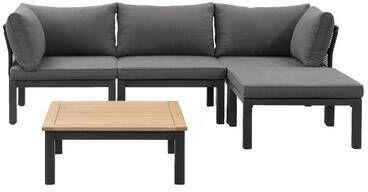 Leen Bakker Loungeset Ardeche grijs 5-delig incl. kussens
