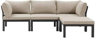 Leen Bakker Loungeset Ardeche zand 4-delig incl. kussens