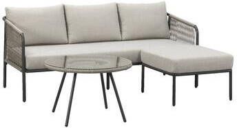 Leen Bakker Loungeset Paris chaise longue 3-delig