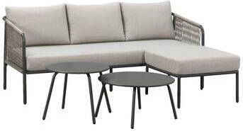 Leen Bakker Loungeset Paris Montreal chaise longue 4-delig