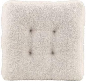 Leen Bakker Matraskussen Cara teddy off-white 45x45x8 cm