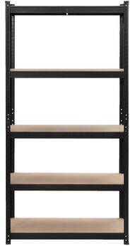 Leen Bakker Metalen stellingkast zwart 90x45x180 cm