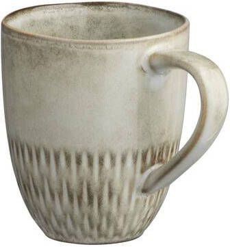 Leen Bakker Mok Bodhi met oor beige stoneware Ø9 cm