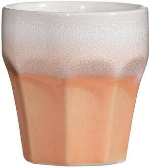 Leen Bakker Mok Liv oranje aardewerk 170 ml
