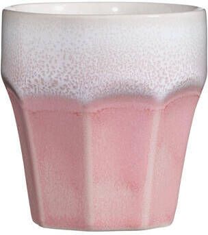 Leen Bakker Mok Liv roze aardewerk 170 ml