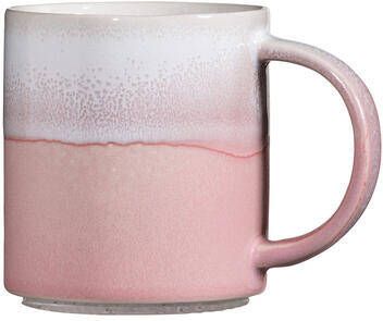 Leen Bakker Mok met oor Liv roze aardewerk 400 ml