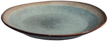 Leen Bakker Ontbijtbord Ella Groen Bruin Stoneware ø17 7cm