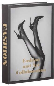 Leen Bakker Opbergboek Fashion Zwart 21x30x5 cm